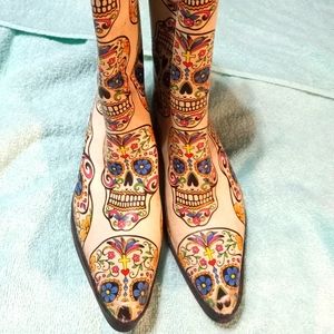 Blazin Roxx skull rubber boots sz 8